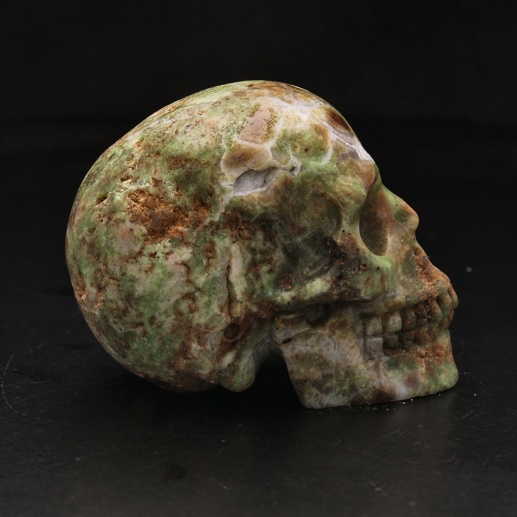 Buy your Nature's Guardian Green Opal Crystal Skull online now or in store at Forever Gems in Franschhoek, South Africa