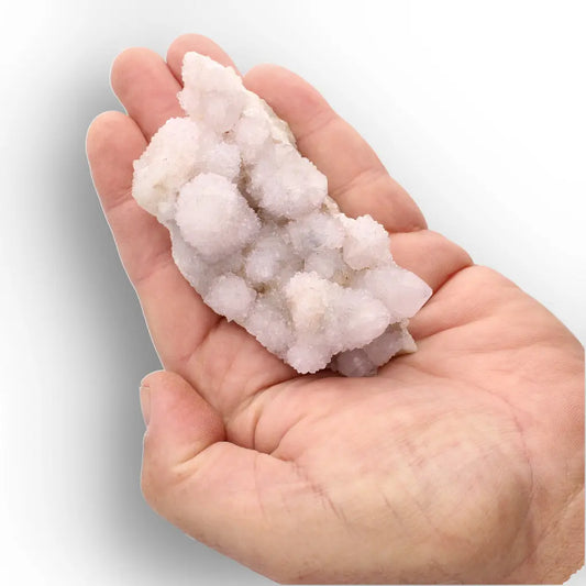 Get your Pale Blush Spirit Quartz Palm Stone Cluster online now or in store at Forever Gems in Franschhoek, South Africa