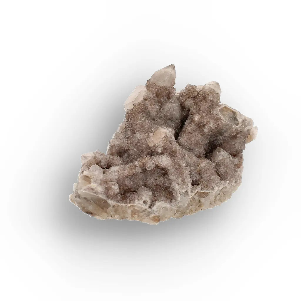 Smoky Iron-Rich Spirit Quartz with Hexagonal Crystal Structure