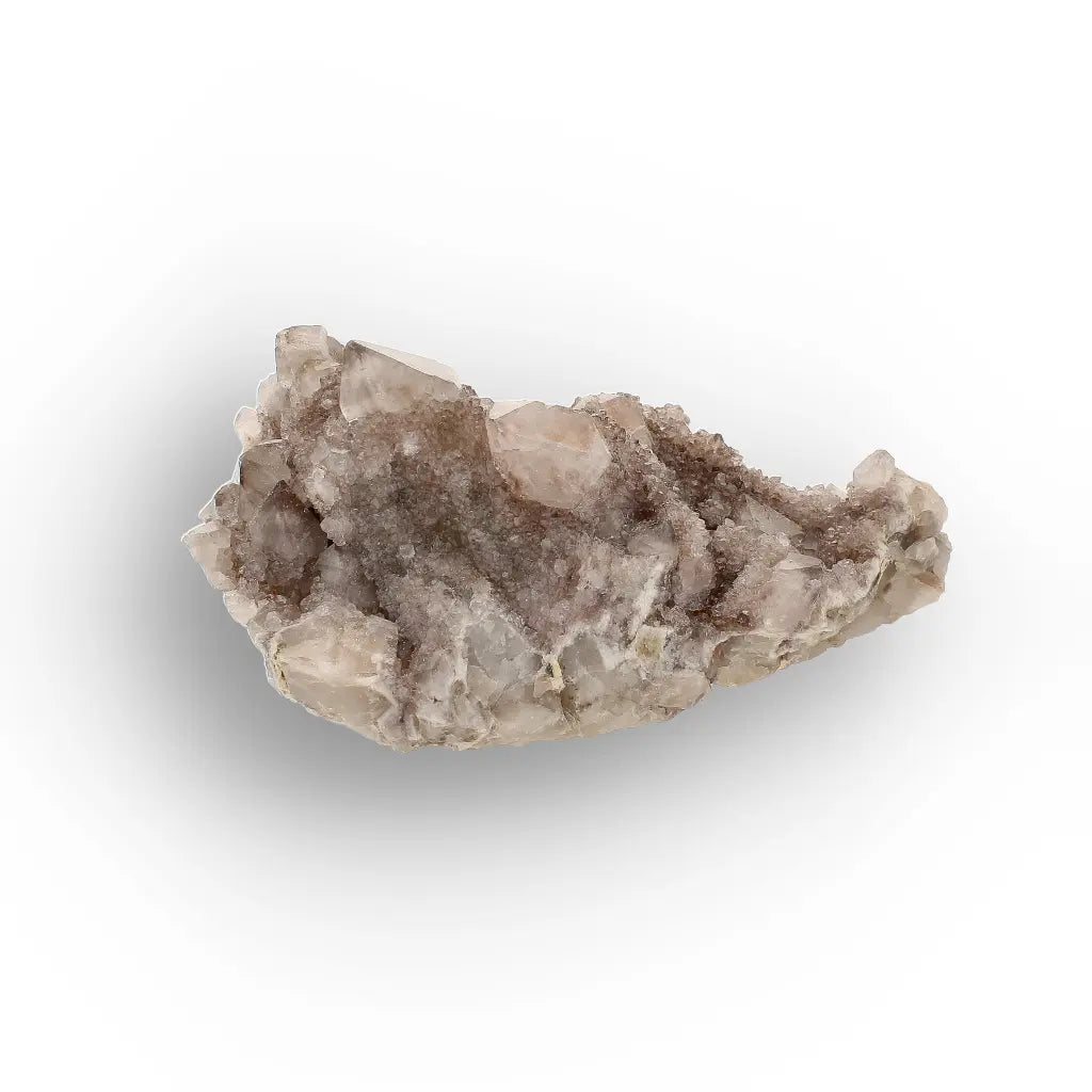 Smoky Iron-Rich Spirit Quartz with Hexagonal Crystal Structure