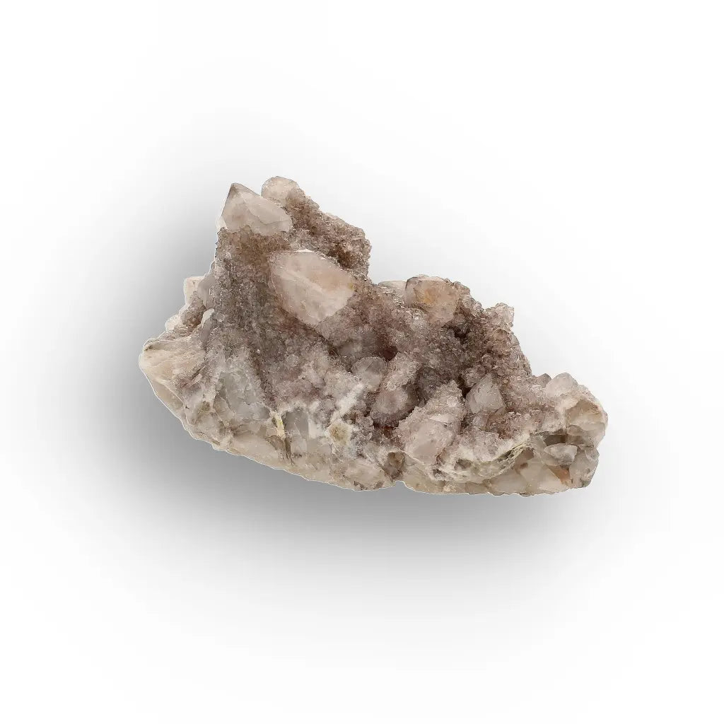 Smoky Iron-Rich Spirit Quartz with Hexagonal Crystal Structure