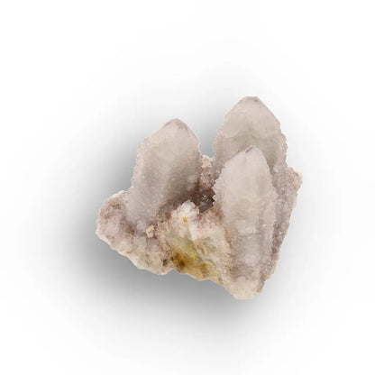 Twin-Point Spirit Quartz Cluster with Rosette Detail