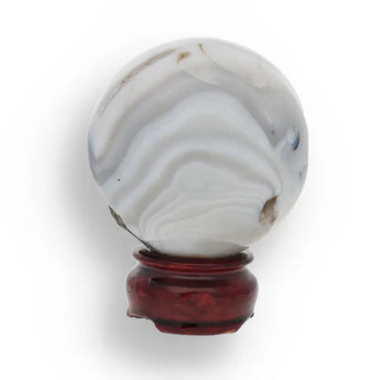 Get your Agate Sphere - Blue Gray Banded Crystal Ball for Emotional Balance online now or in store at Forever Gems in Franschhoek, South Africa