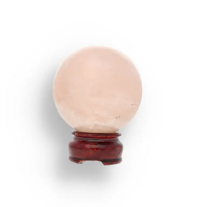 Get your Rose Quartz Sphere - Natural Rose Pink Quartz Orb with Stand Included online now or in store at Forever Gems in Franschhoek, South Africa