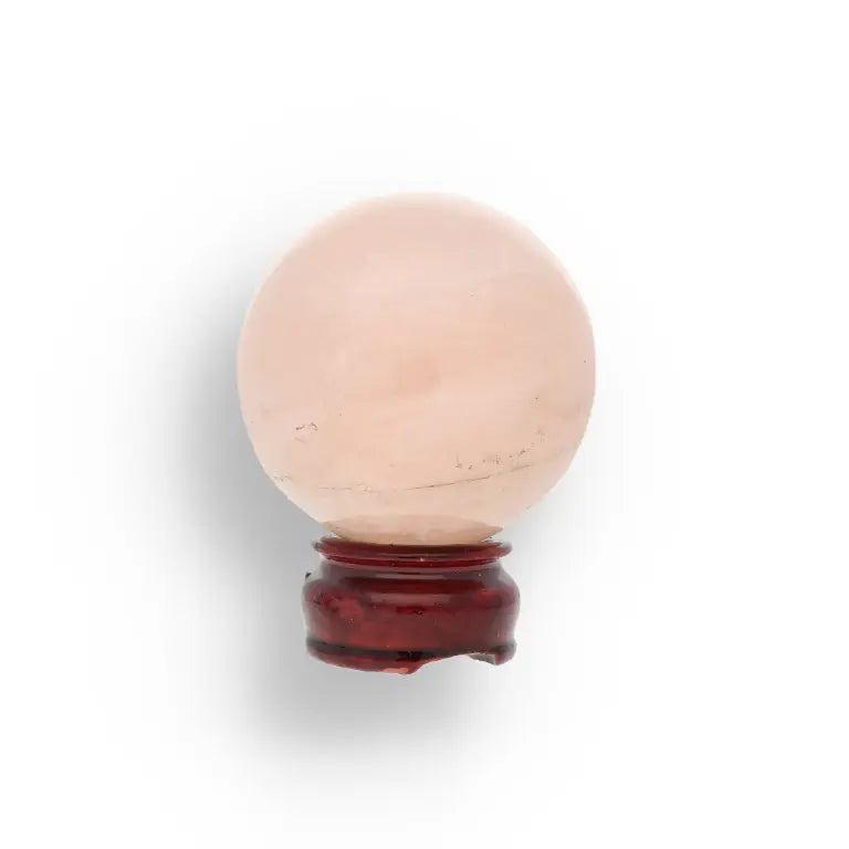 Get your Rose Quartz Sphere - Natural Rose Pink Quartz Orb with Stand Included online now or in store at Forever Gems in Franschhoek, South Africa
