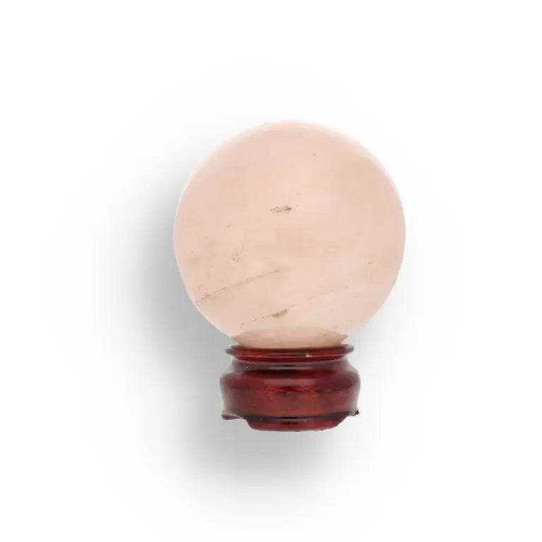 Get your Rose Quartz Sphere - Natural Rose Pink Quartz Orb with Stand Included online now or in store at Forever Gems in Franschhoek, South Africa