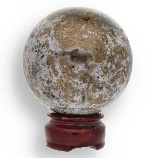 Get your Ocean Jasper Sphere - Polished Crystal Orb for Peace and Calmness online now or in store at Forever Gems in Franschhoek, South Africa