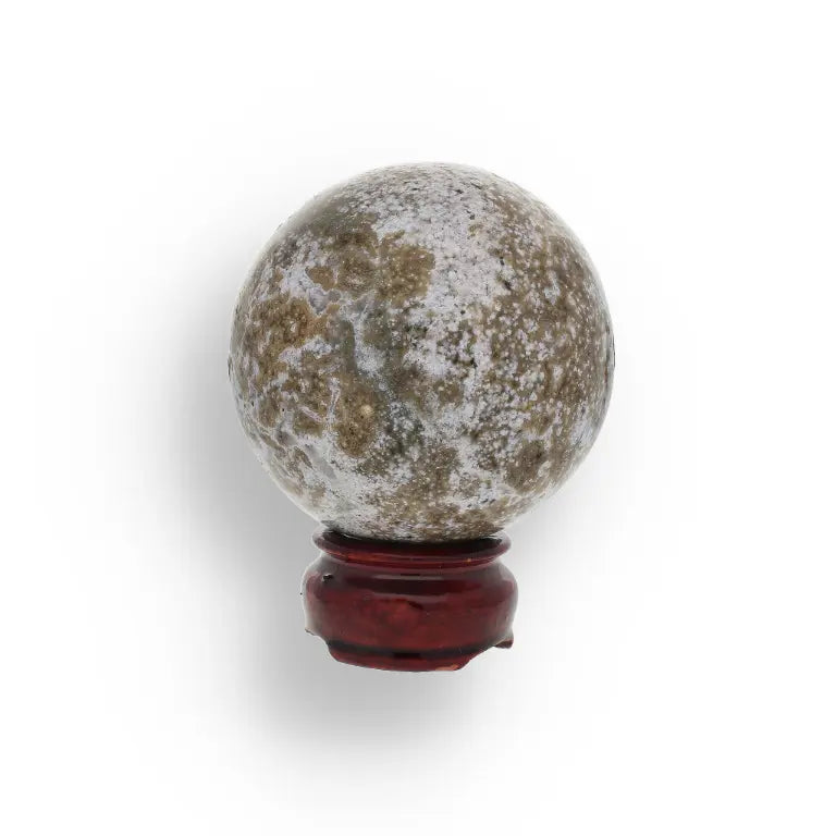 Get your Ocean Jasper Sphere - Polished Crystal Orb for Peace and Calmness online now or in store at Forever Gems in Franschhoek, South Africa