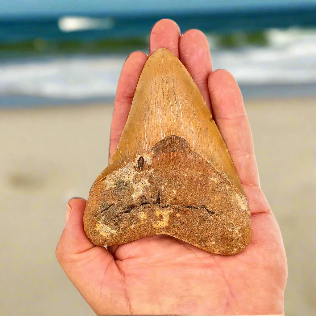Buy your Authentic Megalodon Shark Tooth: Ancient Ocean Predator Relic online now or in store at Forever Gems in Franschhoek, South Africa