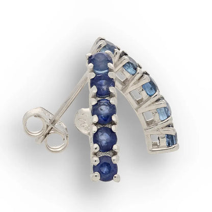 Get your Blue Sapphire Five-Stone Bar Stud Earrings online now or in store at Forever Gems in Franschhoek, South Africa
