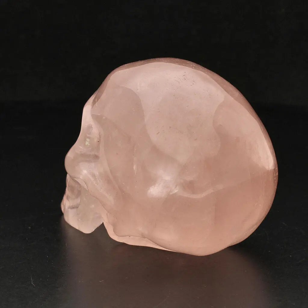 Buy your Crystal Clarity: Hand-Carved Rose Quartz Skull online now or in store at Forever Gems in Franschhoek, South Africa