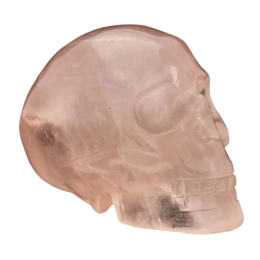Buy your Crystal Clarity: Hand-Carved Rose Quartz Skull online now or in store at Forever Gems in Franschhoek, South Africa