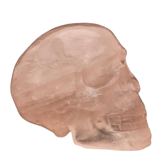 Buy your Skull of Serenity: Rose Quartz Crystal Masterpiece online now or in store at Forever Gems in Franschhoek, South Africa