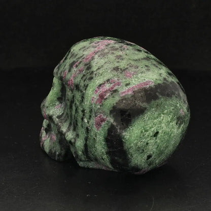 Ruby Zoisite Skull: Fusion of Passion & Growth