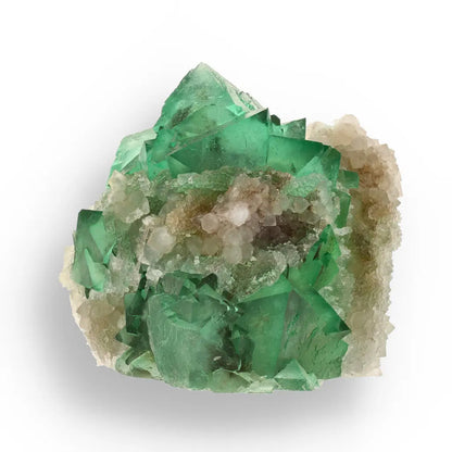 Get your Rare Green Fluorite Octahedral Crystal Cluster with Quartz - Riemvasmaak, Northern Cape, South Africa online now or in store at Forever Gems in Franschhoek, South Africa