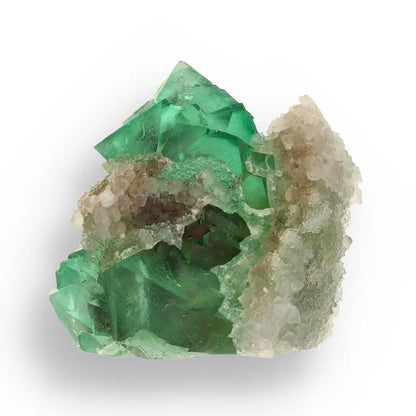 Get your Rare Green Fluorite Octahedral Crystal Cluster with Quartz - Riemvasmaak, Northern Cape, South Africa online now or in store at Forever Gems in Franschhoek, South Africa