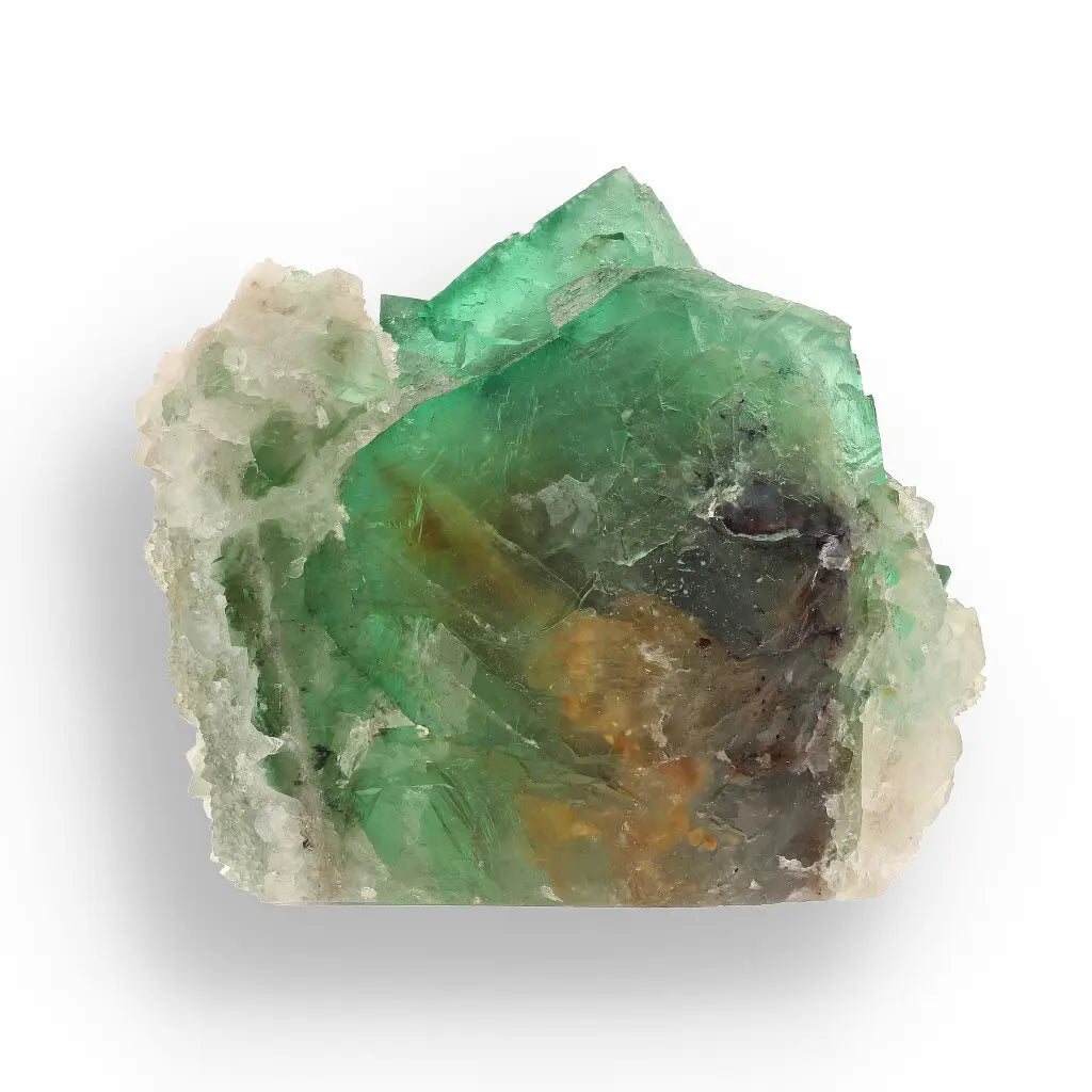 Get your Rare Green Fluorite Octahedral Crystal Cluster with Quartz - Riemvasmaak, Northern Cape, South Africa online now or in store at Forever Gems in Franschhoek, South Africa