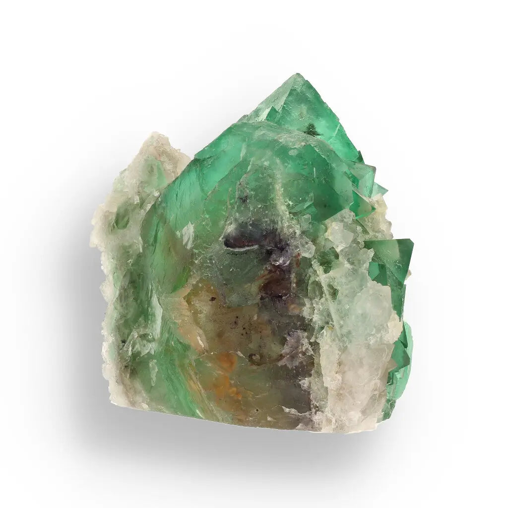 Get your Rare Green Fluorite Octahedral Crystal Cluster with Quartz - Riemvasmaak, Northern Cape, South Africa online now or in store at Forever Gems in Franschhoek, South Africa