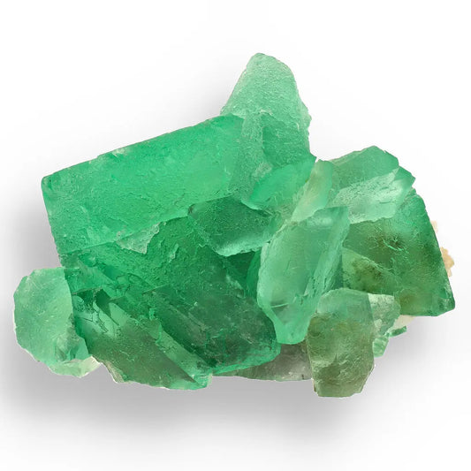 Get your Vibrant Green Fluorite Octahedral Crystal Cluster with Quartz - Riemvasmaak, Northern Cape, South Africa online now or in store at Forever Gems in Franschhoek, South Africa