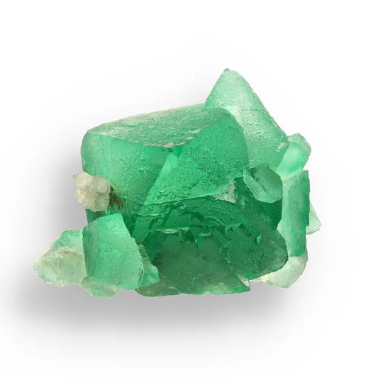 Get your Vibrant Green Fluorite Octahedral Crystal Cluster with Quartz - Riemvasmaak, Northern Cape, South Africa online now or in store at Forever Gems in Franschhoek, South Africa