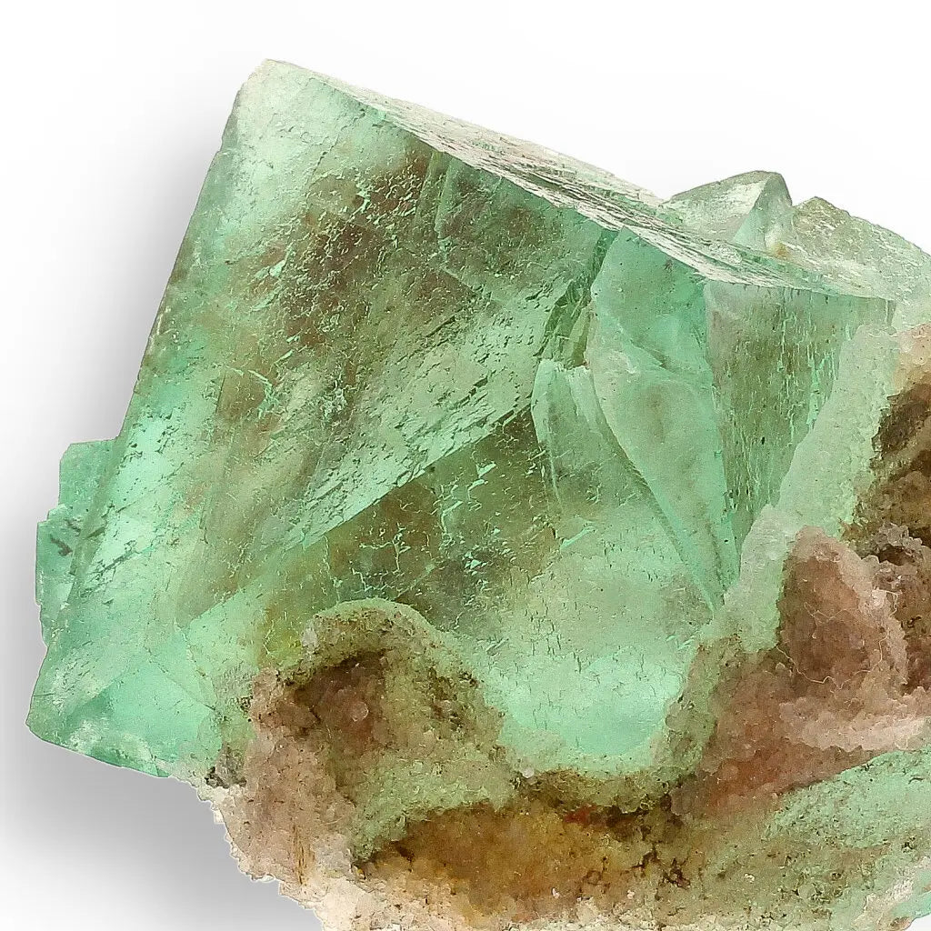 Get your Rare Green Fluorite Octahedral Crystal on Matrix - Riemvasmaak, Northern Cape, South Africa online now or in store at Forever Gems in Franschhoek, South Africa