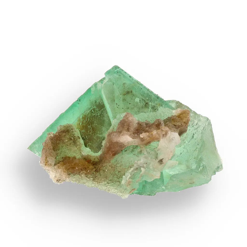 Get your Rare Green Fluorite Octahedral Crystal on Matrix - Riemvasmaak, Northern Cape, South Africa online now or in store at Forever Gems in Franschhoek, South Africa