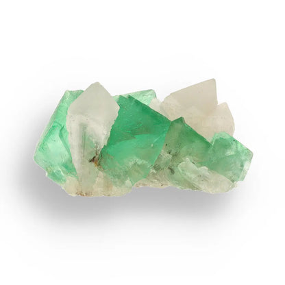 Get your Rare Green Fluorite Octahedral Crystal Cluster with White Quartz - Riemvasmaak, Northern Cape, South Africa online now or in store at Forever Gems in Franschhoek, South Africa