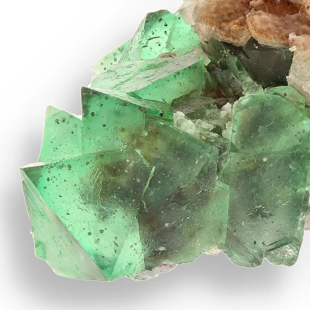 Get your Small Green Fluorite Octahedral Cluster with Purple Core and Quartz - Riemvasmaak, Northern Cape, South Africa online now or in store at Forever Gems in Franschhoek, South Africa
