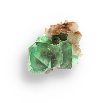 Get your Small Green Fluorite Octahedral Cluster with Purple Core and Quartz - Riemvasmaak, Northern Cape, South Africa online now or in store at Forever Gems in Franschhoek, South Africa