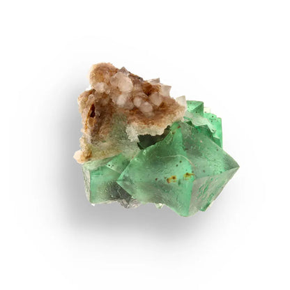 Get your Small Green Fluorite Octahedral Cluster with Purple Core and Quartz - Riemvasmaak, Northern Cape, South Africa online now or in store at Forever Gems in Franschhoek, South Africa