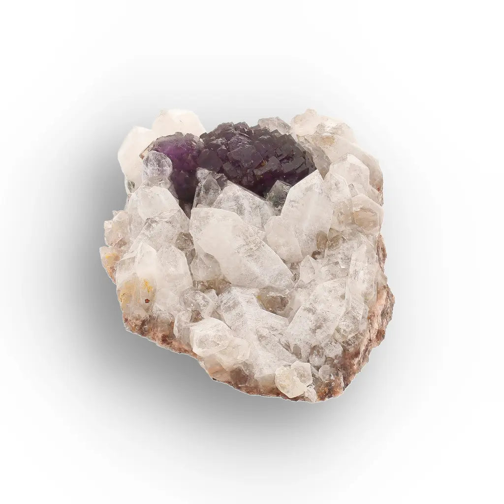 Vivid Purple Fluorite on Quartz from Steinkopf, South Africa