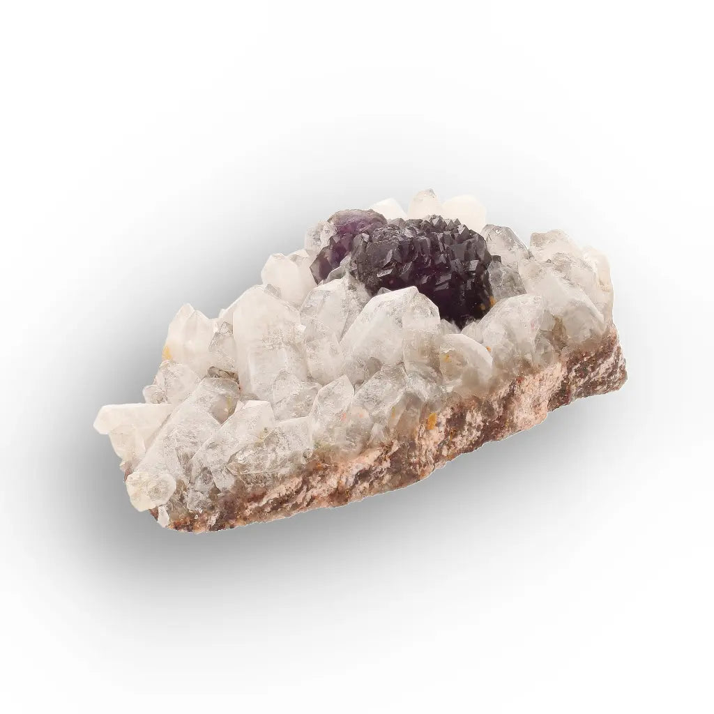 Vivid Purple Fluorite on Quartz from Steinkopf, South Africa