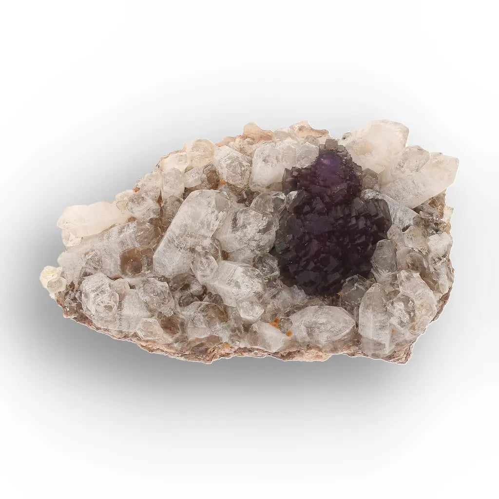 Vivid Purple Fluorite on Quartz from Steinkopf, South Africa