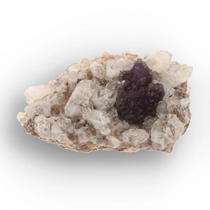 Vivid Purple Fluorite on Quartz from Steinkopf, South Africa