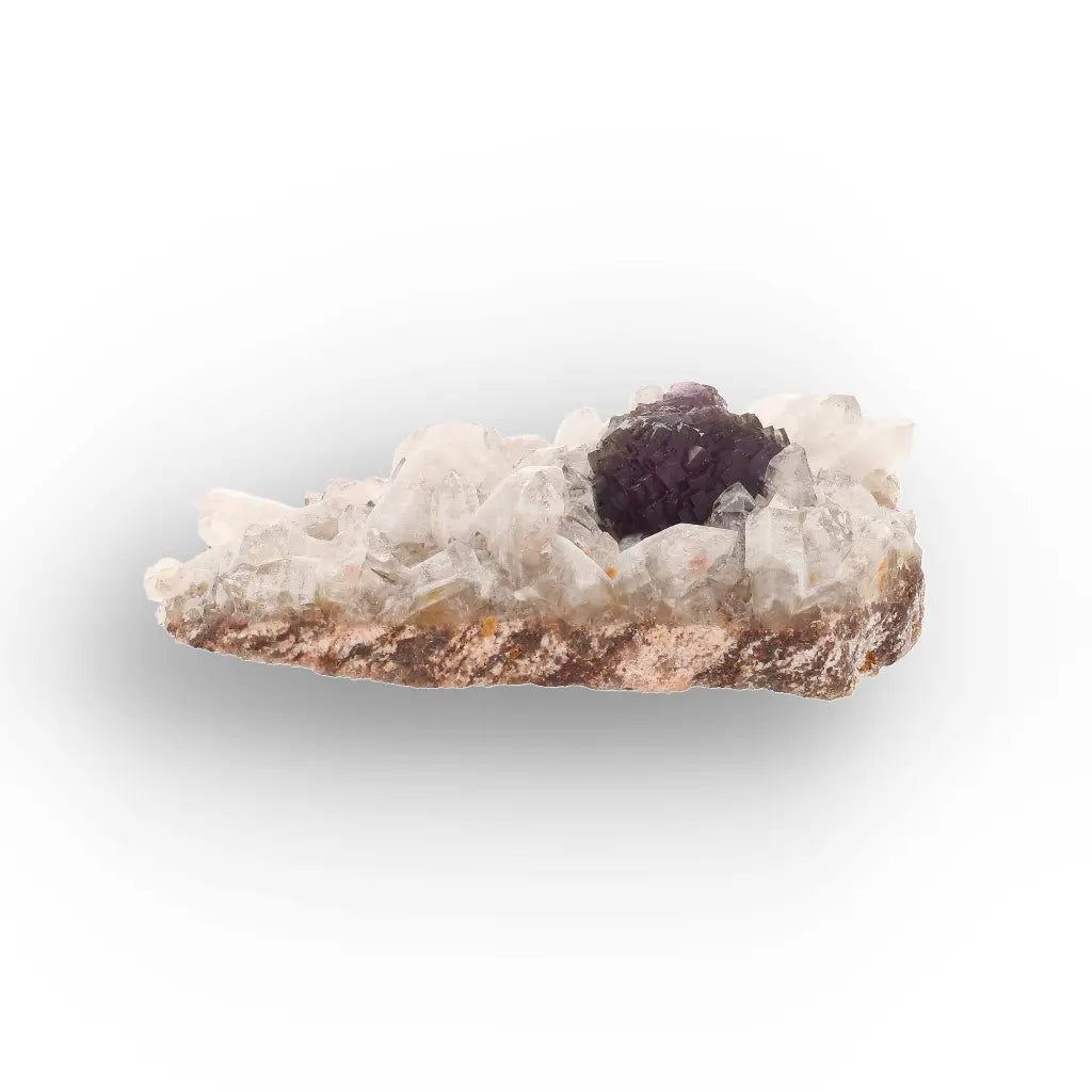 Vivid Purple Fluorite on Quartz from Steinkopf, South Africa