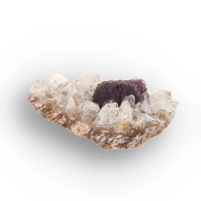 Vivid Purple Fluorite on Quartz from Steinkopf, South Africa