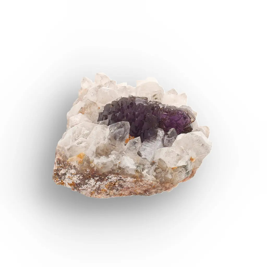 Vivid Purple Fluorite on Quartz from Steinkopf, South Africa