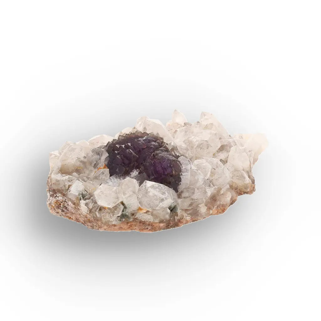 Vivid Purple Fluorite on Quartz from Steinkopf, South Africa