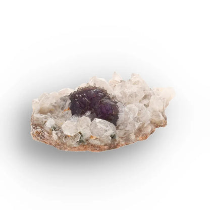 Vivid Purple Fluorite on Quartz from Steinkopf, South Africa