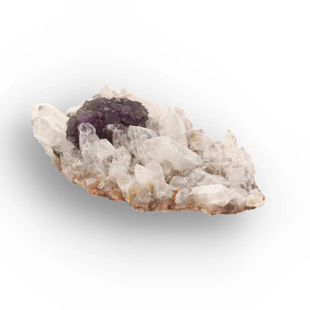 Vivid Purple Fluorite on Quartz from Steinkopf, South Africa