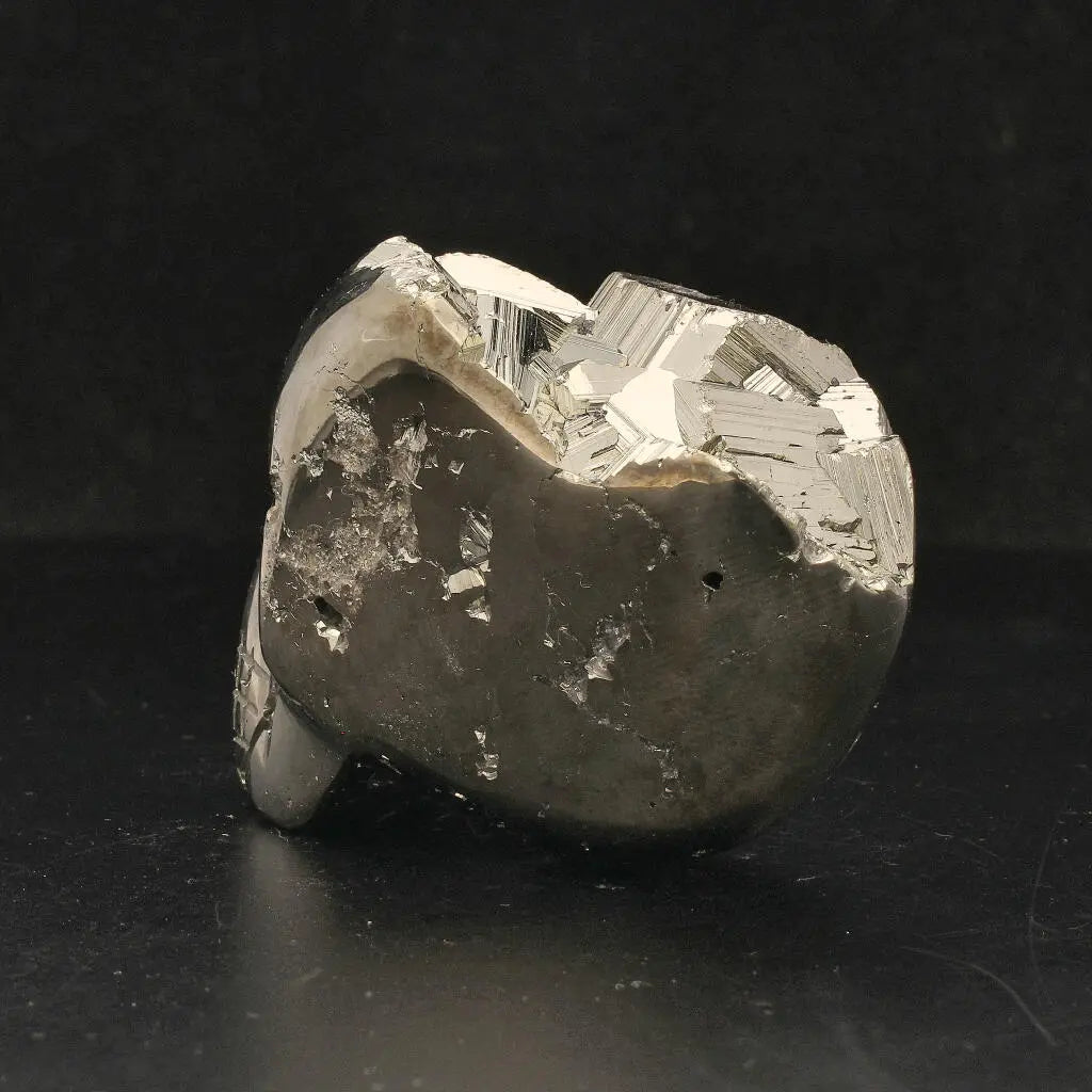 Buy your Unique Pyrite Carved Skull: Protection, Prosperity, and Ancient Magic online now or in store at Forever Gems in Franschhoek, South Africa