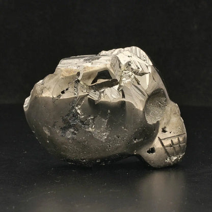 Buy your Unique Pyrite Carved Skull: Protection, Prosperity, and Ancient Magic online now or in store at Forever Gems in Franschhoek, South Africa