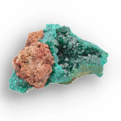 Dioptase Crystal Cluster on Matrix – Mindouli, Congo