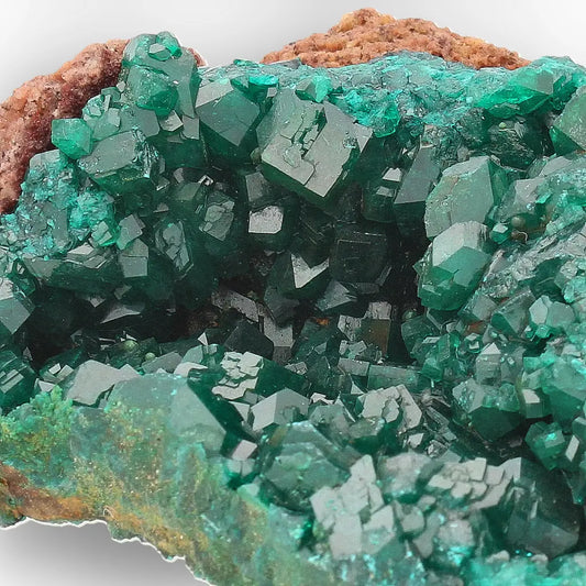 Get your Dioptase Crystal Cluster on Matrix – Mindouli, Congo online now or in store at Forever Gems in Franschhoek, South Africa