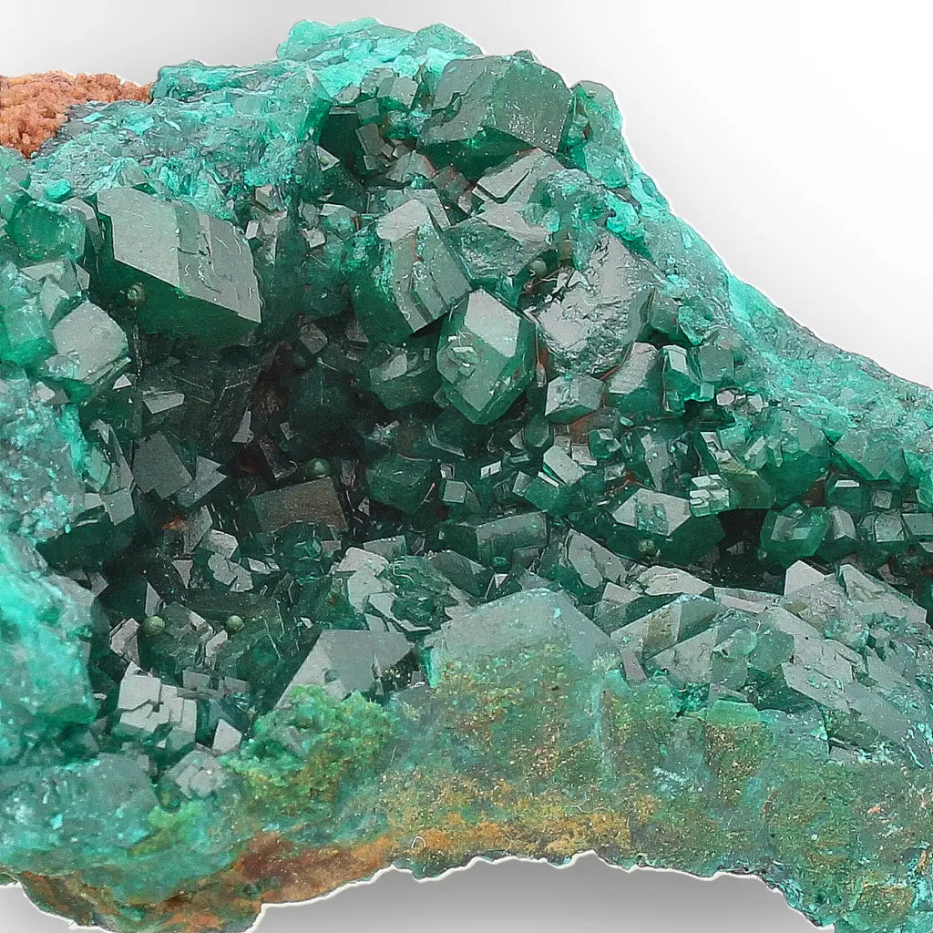 Dioptase Crystal Cluster on Matrix – Mindouli, Congo