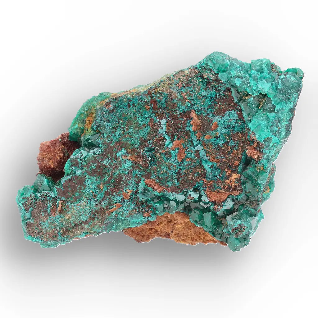 Dioptase Crystal Cluster on Matrix – Mindouli, Congo