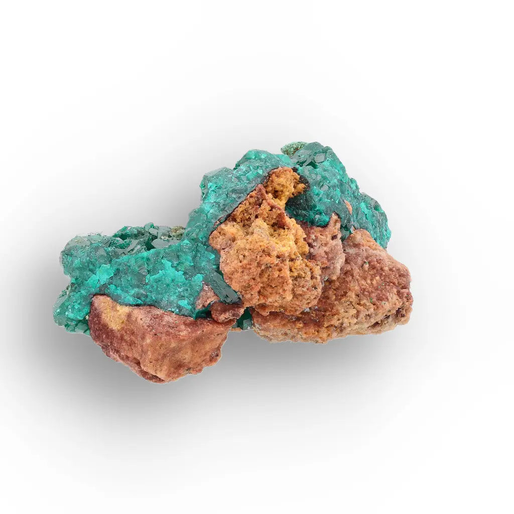 Dioptase and Malachite on Matrix – Mindouli, Congo