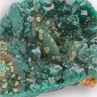 Dioptase and Malachite on Matrix – Mindouli, Congo