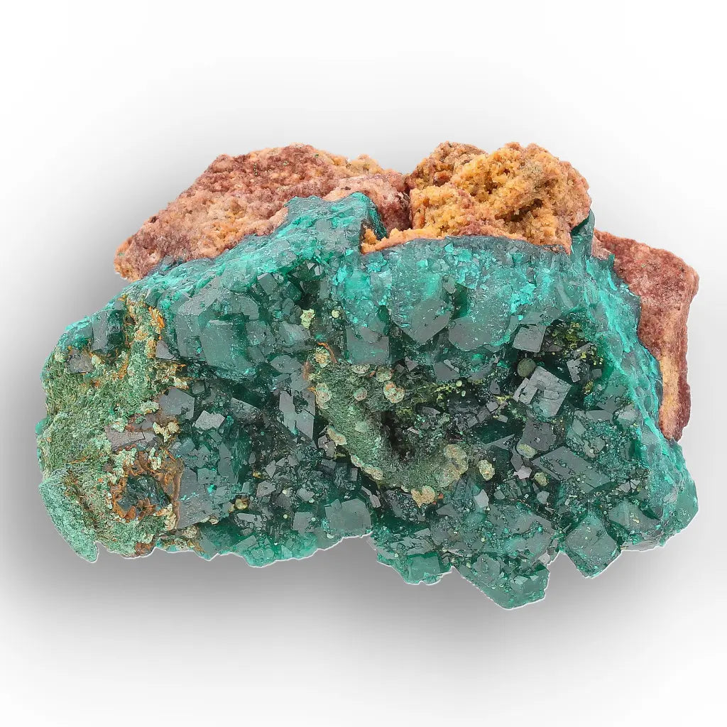 Dioptase and Malachite on Matrix – Mindouli, Congo