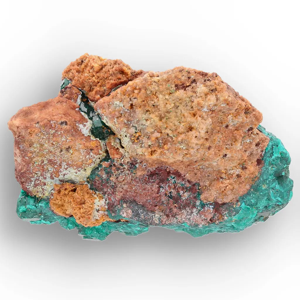 Dioptase and Malachite on Matrix – Mindouli, Congo